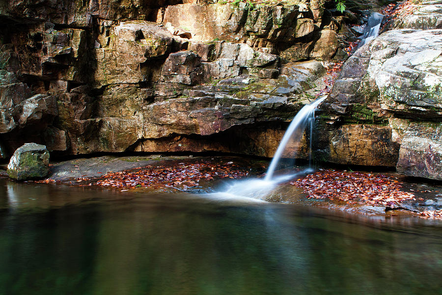 Waterfall Photograph - The Blue Hole in November #1 by Jeff Severson Waterfall Photograph - The Blue Hole in November #1 by Jeff Severson