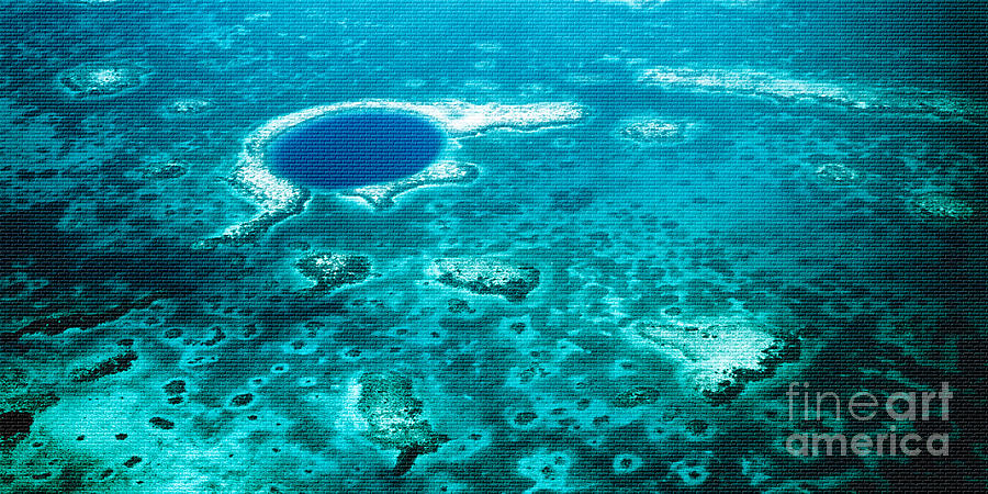 Aerial View Photograph - The Blue Hole by Lawrence Burry