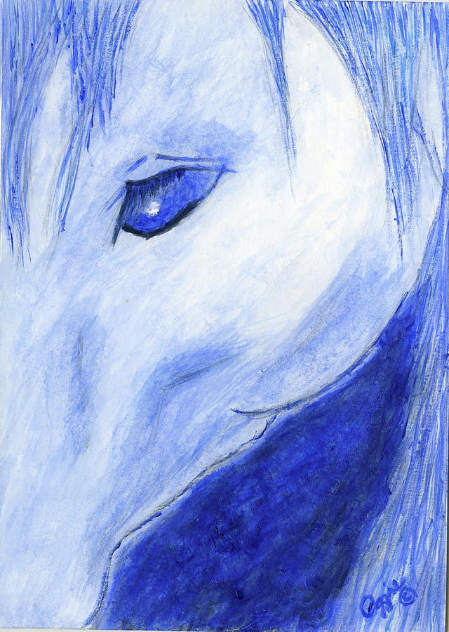 The Blue Horse Painting by Stephanie Agliano