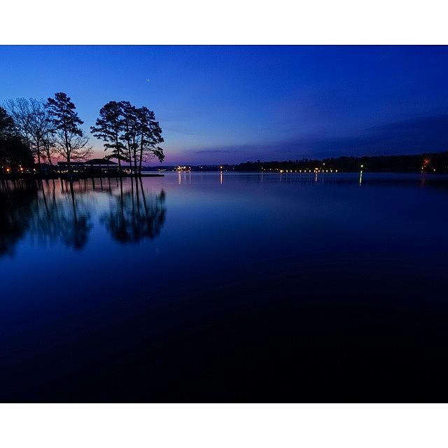 Arkansas Photograph - The Blue Hour On Lake Hamilton Near Hot by David Dedman