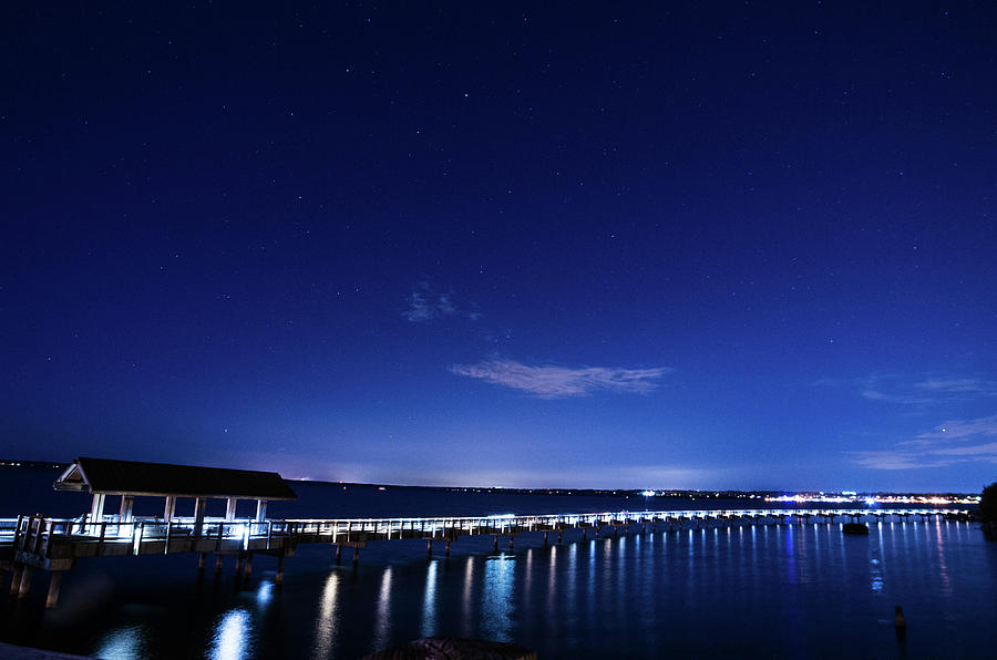 Bellingham Bay Photograph - The Blue Hour, Taylor Dock by Teresa Herlinger