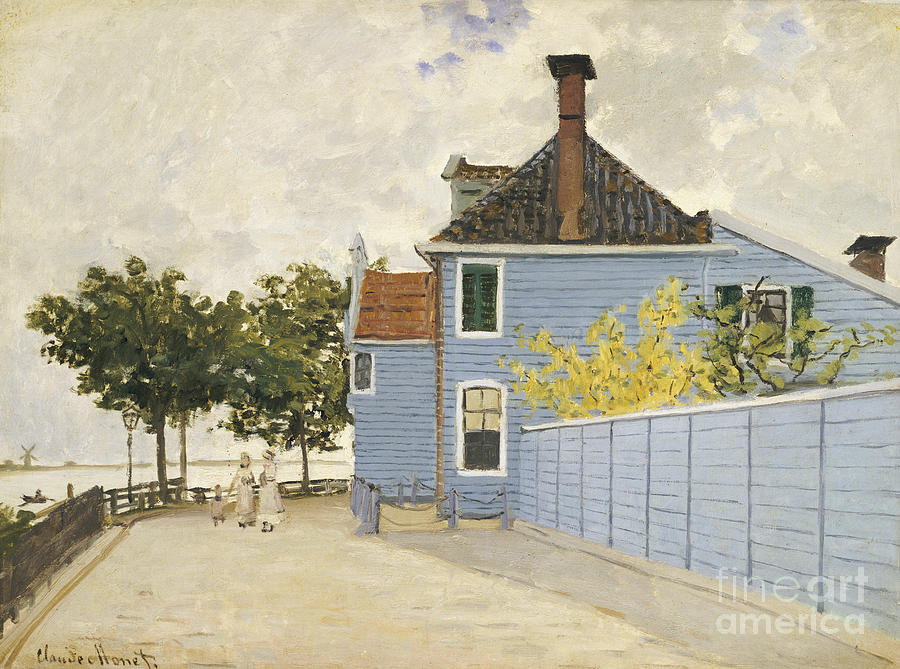 The Blue House, Zaandam Painting by Claude Monet