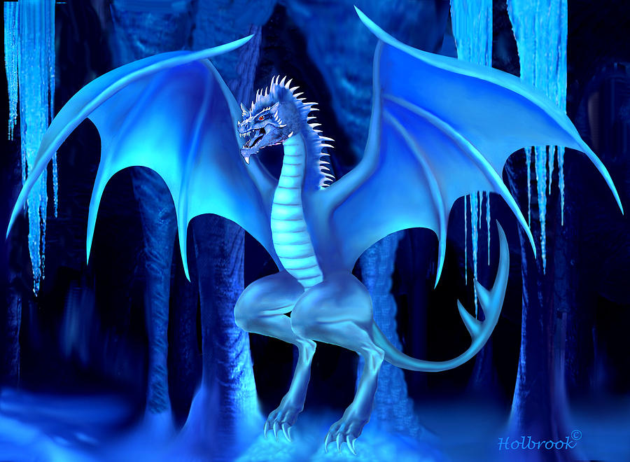 The Blue Ice Dragon Digital Art by Glenn Holbrook