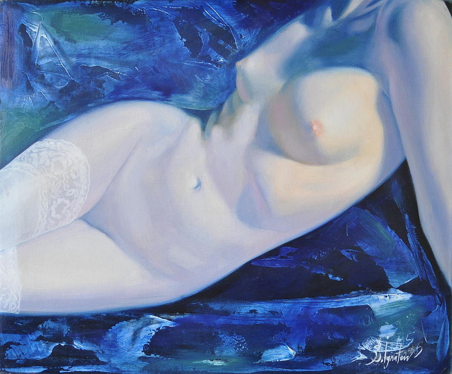The blue ice Painting by Sergey Ignatenko