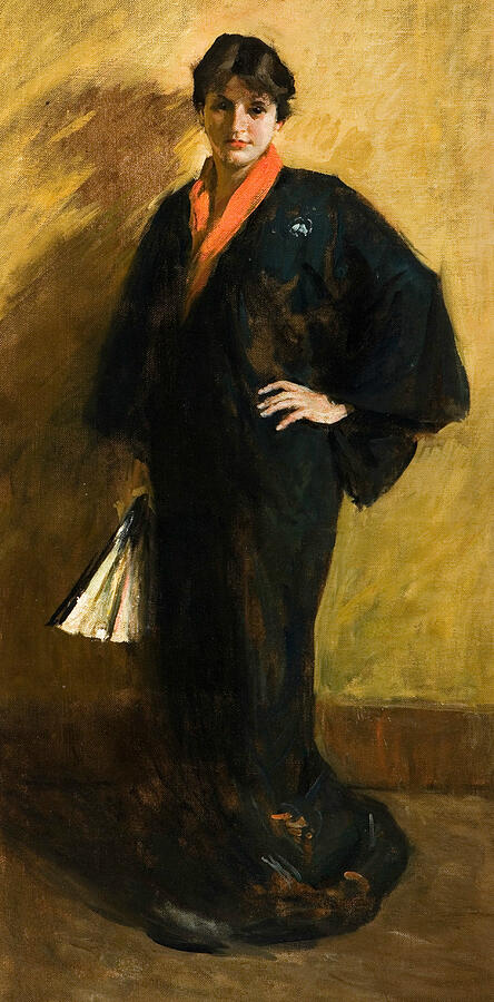 The Blue Kimono, from 1915 Painting by William Merritt Chase