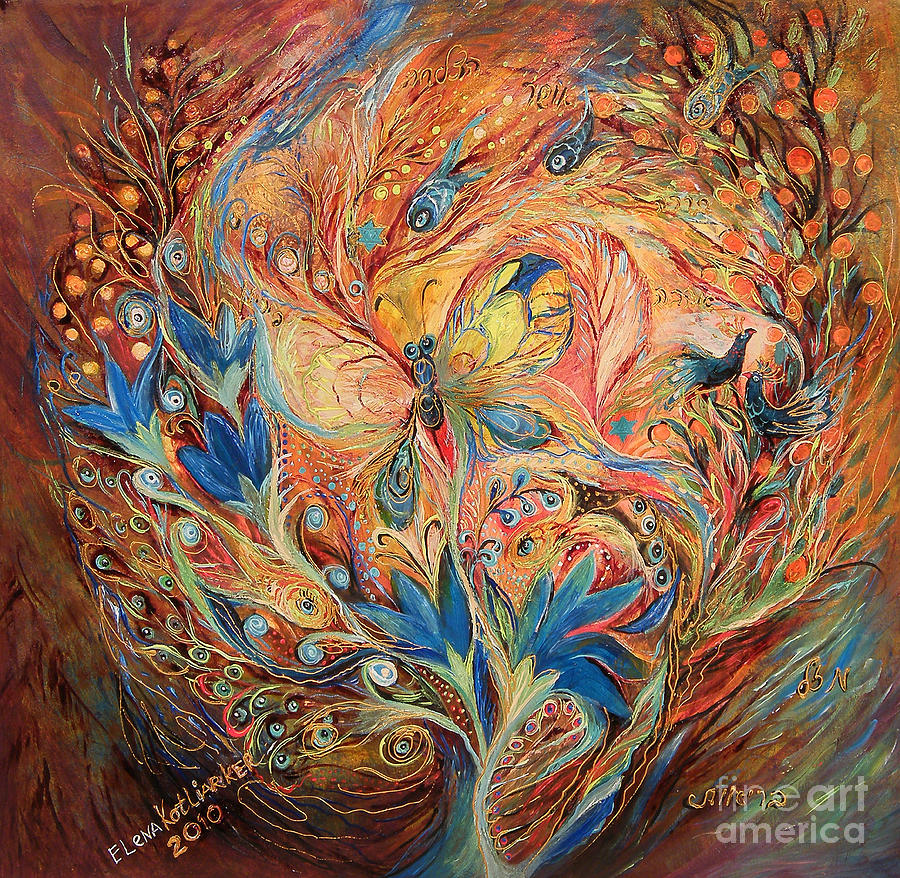 The Blue Lilies Painting by Elena Kotliarker