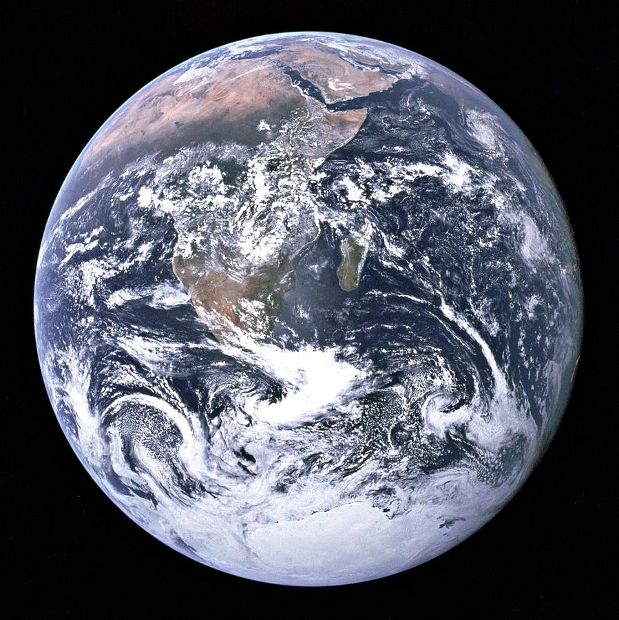 The Blue Marble Taken by Astronauts aboard Apollo 17 in 1972 Photograph by Celestial Images