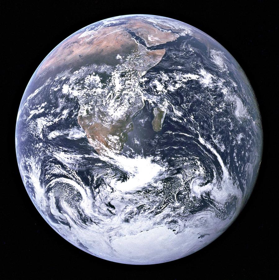 The Blue Marble Taken by Astronauts aboardApollo17 in1972 Painting by Celestial Images
