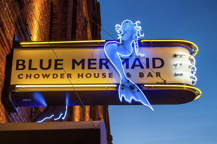Mermaid Photograph - The Blue Mermaid by Bonnie Follett