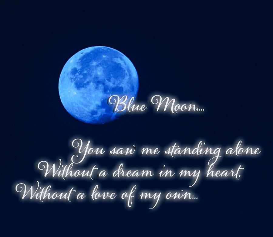 The Blue Moon See's Me Photograph by Marissa Hodge - Fine Art America