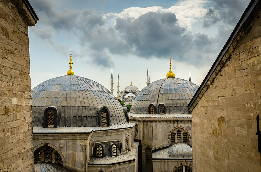 The Blue Mosque from the Aya Sofia Photograph by Anthony Doudt
