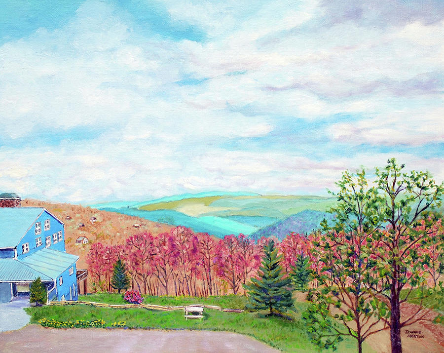 The Blue Mountains of North Carolina Painting by Jeannie Allerton