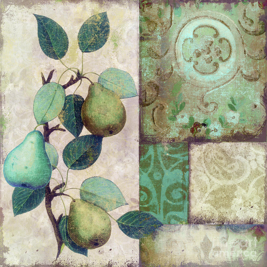 The Blue Pear Painting by Mindy Sommers