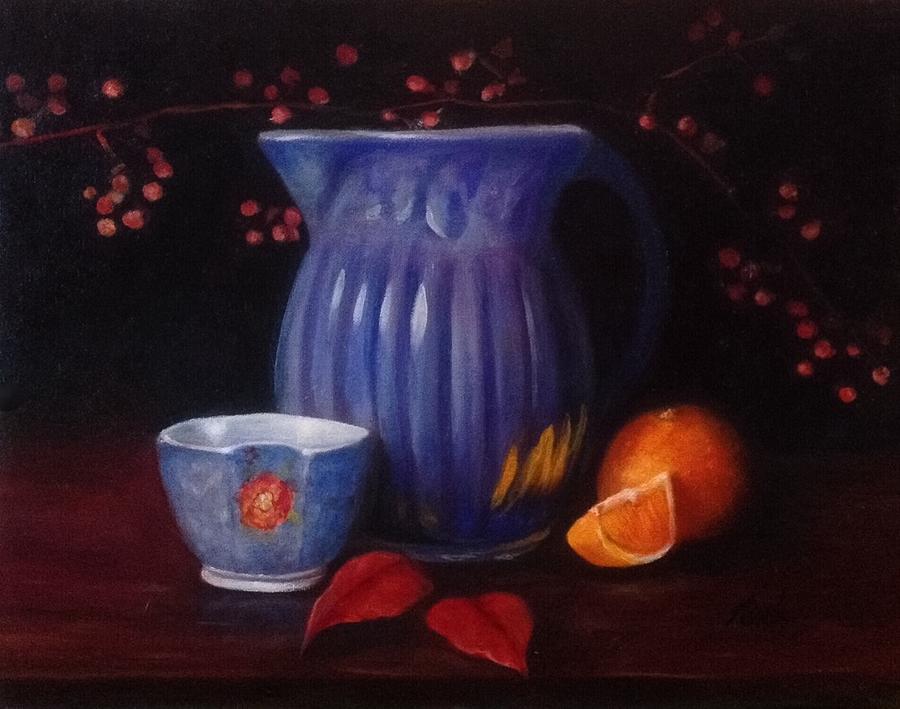 The Blue Pitcher Painting by Anne Barberi