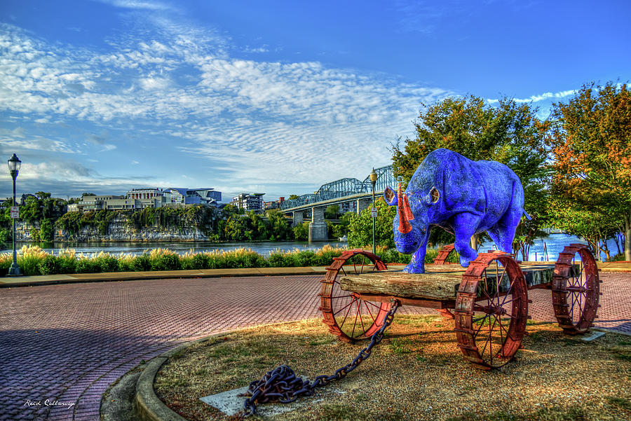 Chattanoogga TN The Blue Rhino Artwork Coolidge Park Architectural Art ...