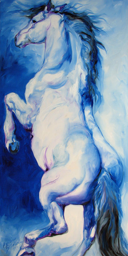 Horse Painting - The Blue Roan by Marcia Baldwin