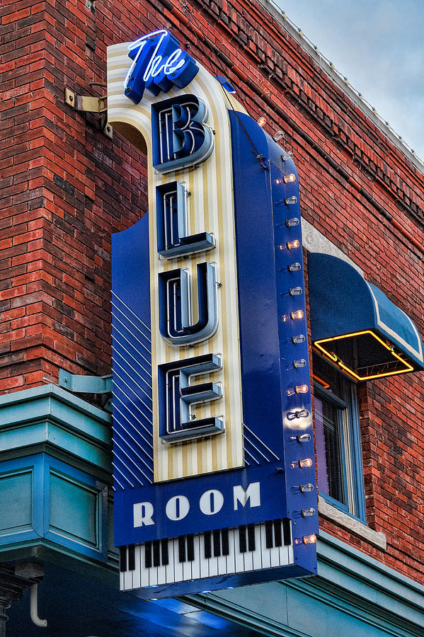 Kansas City Photograph - The Blue Room Sign by Steven Bateson