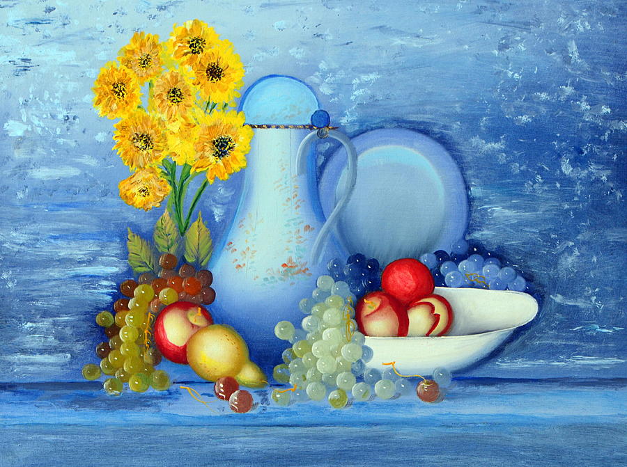 Still Life Painting - The Blue Room... by Tanya Tanski