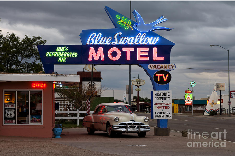 The Blue Swallow Motel Photograph by Rick Pisio
