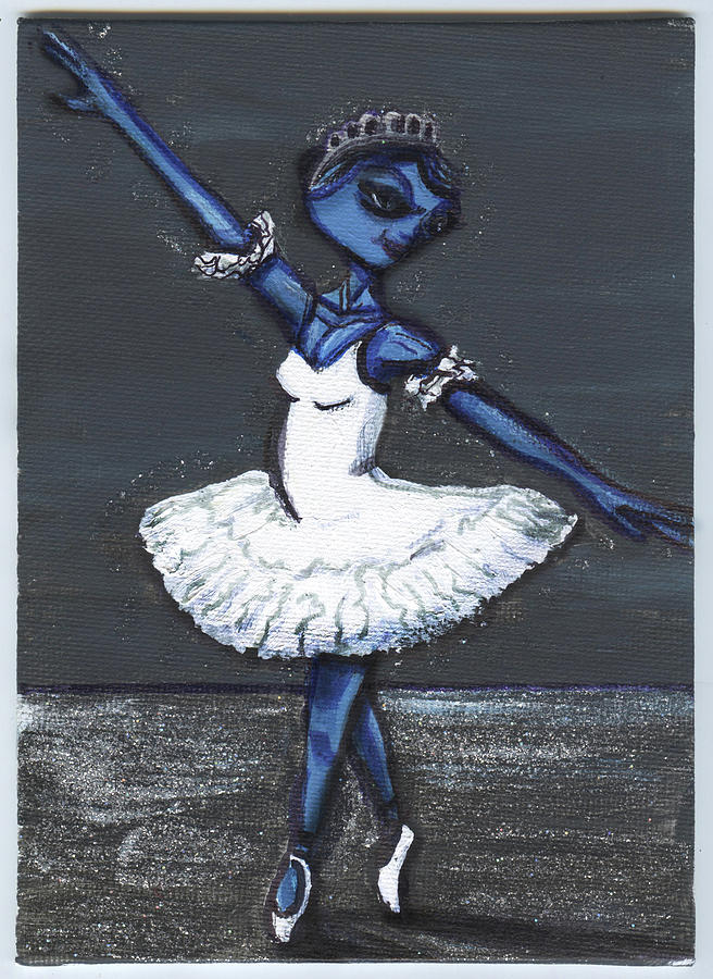 The Blue Swan Painting by Similar Alien
