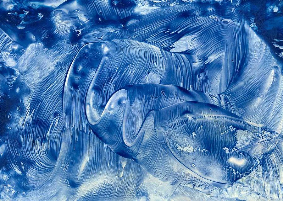 The Blue Wave Painting by Heather Hennick