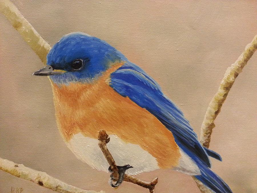 Bluebird Painting by Rebecca Peterson