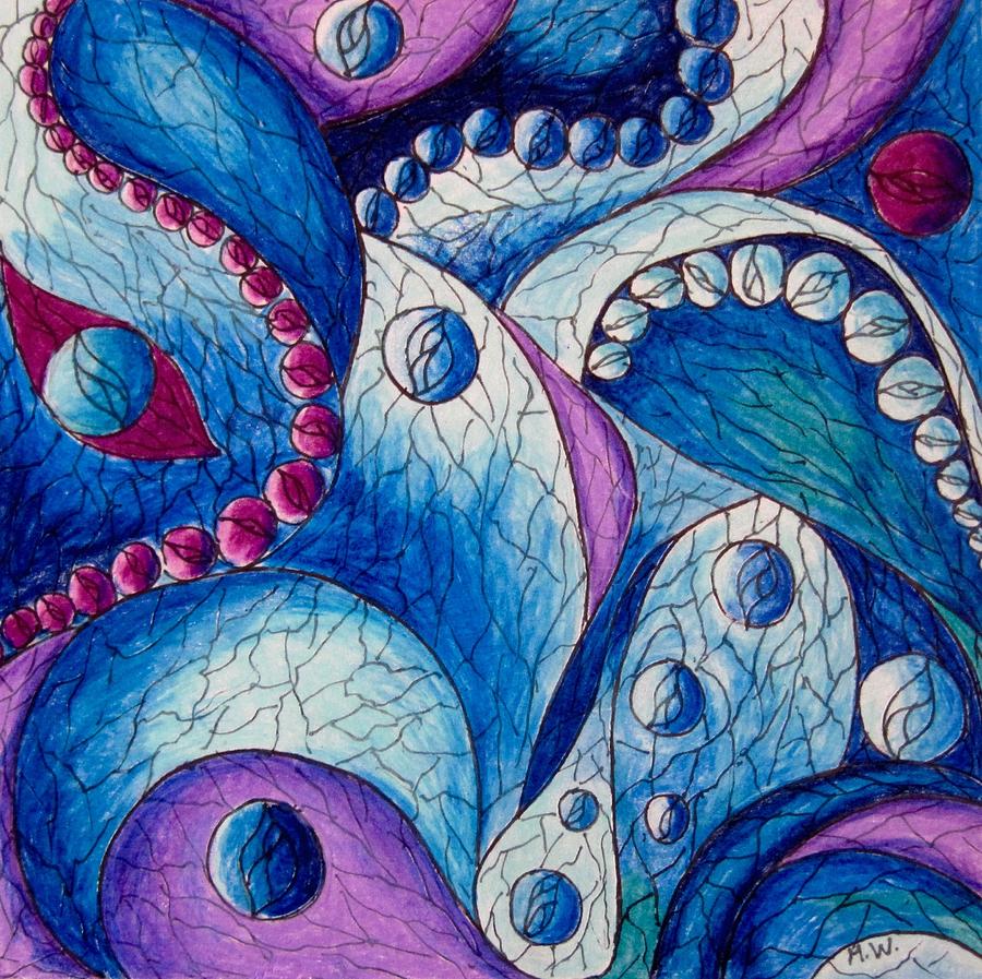 The Blues 2 Drawing by Megan Walsh