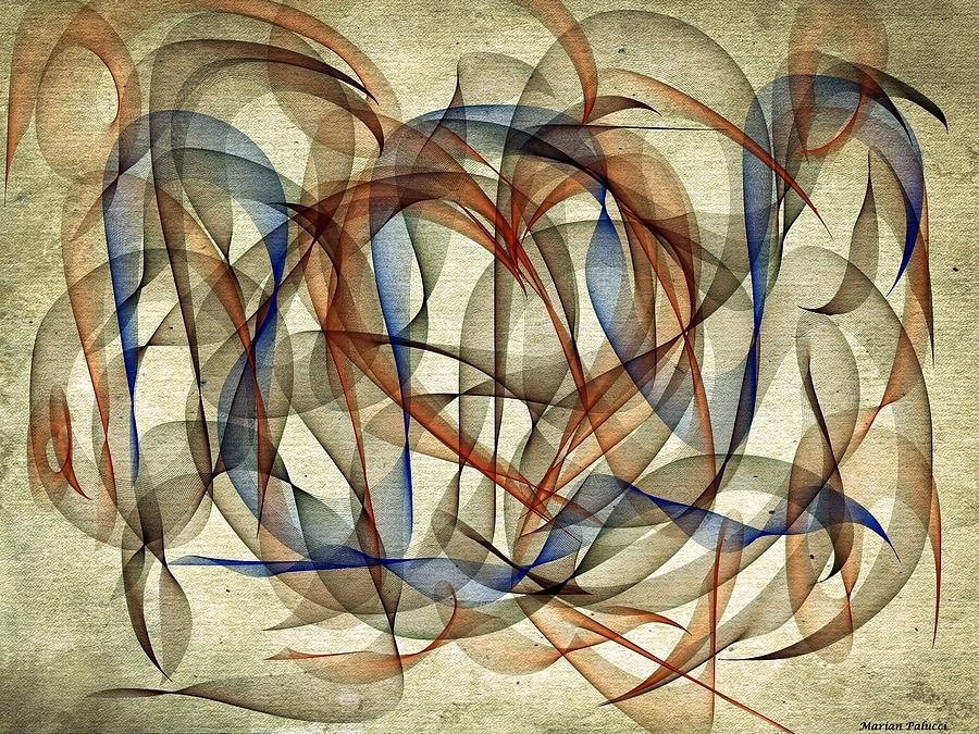 Music Painting - The Blues Abstract by Marian Lonzetta