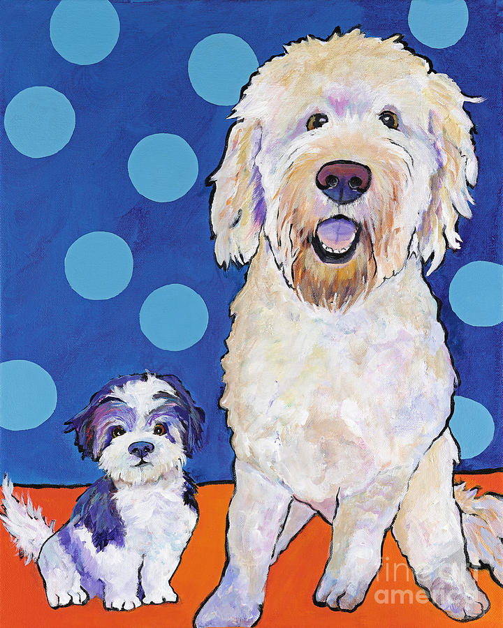 Pet Portraits Painting - The Blues Brothers by Pat Saunders-White