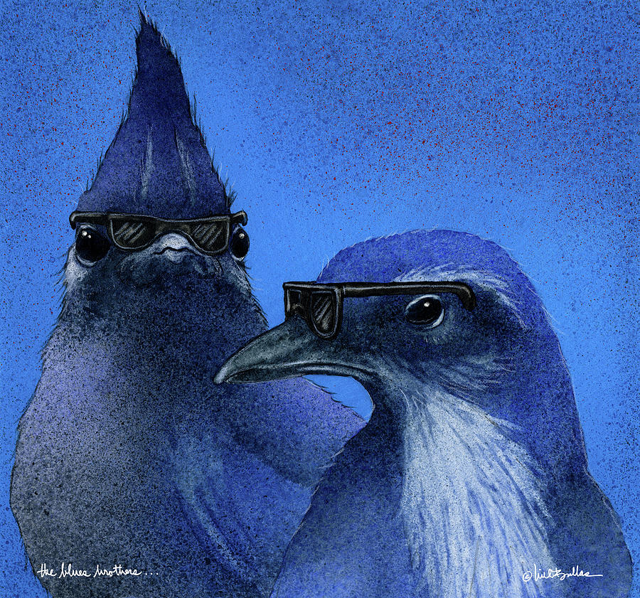 Bird Painting - The Blues Brothers... by Will Bullas