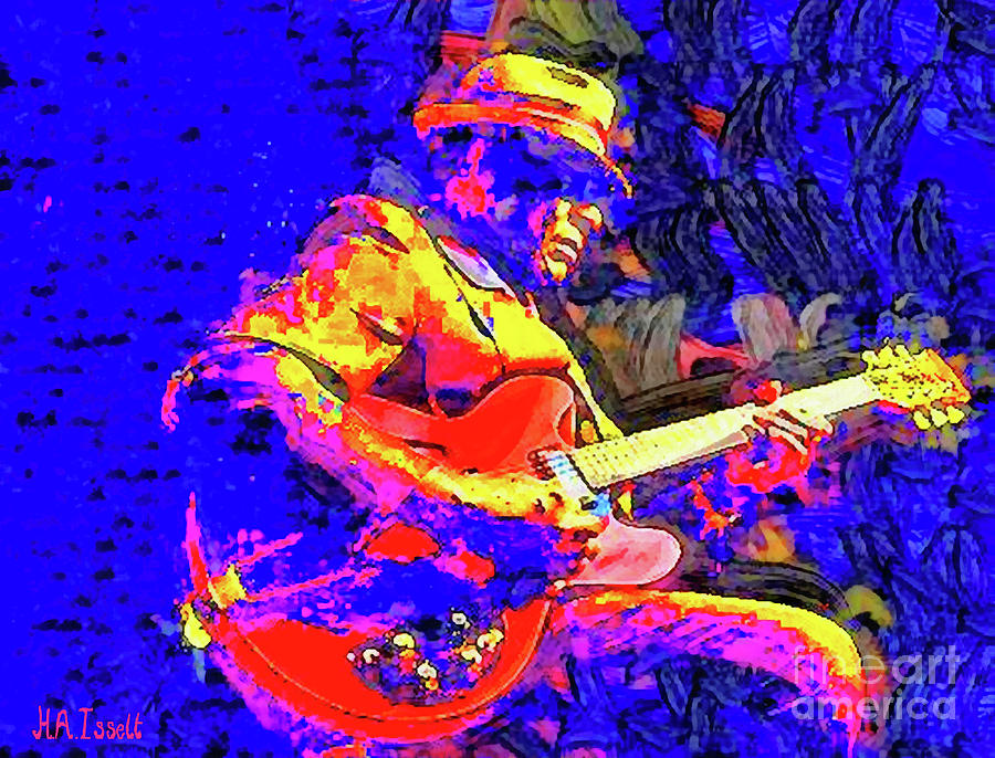 The Blues Player Digital Art by Humphrey Isselt