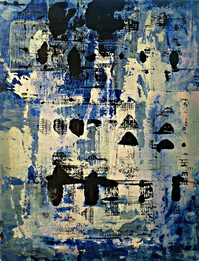The Blues Abstract Painting by REA Gallery