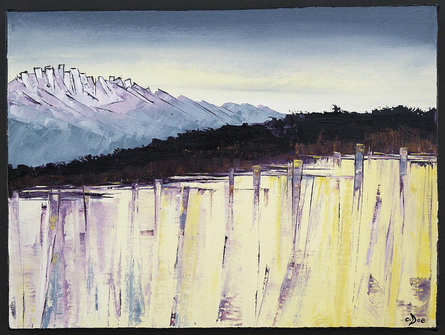 The Bluff and The Mountains Painting by Carolyn Doe