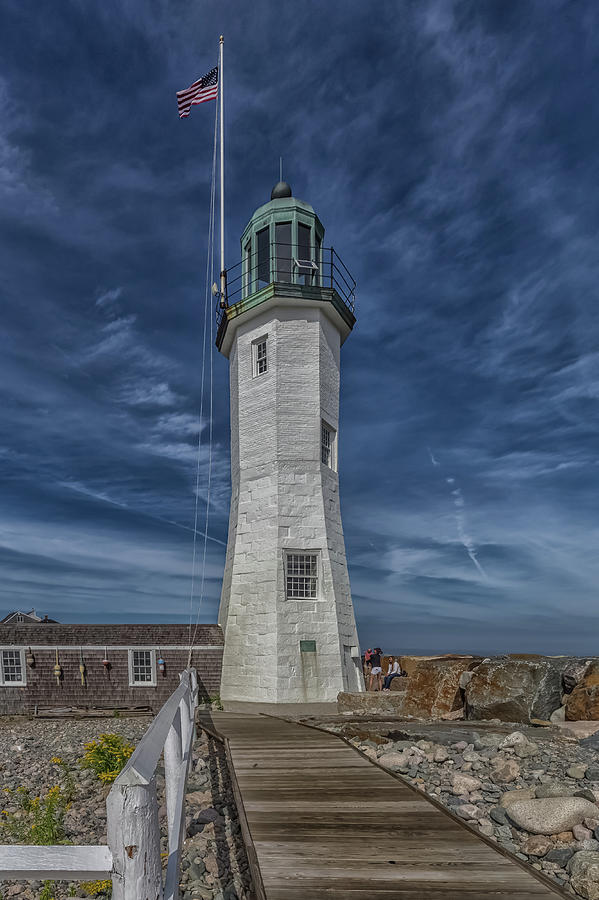The Boardwalk At Old Scituate Lighthouse Photograph by Brian MacLean