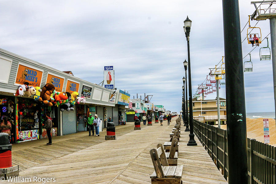 The Boardwalk at SeaSide Heights Photograph by Bill Rogers