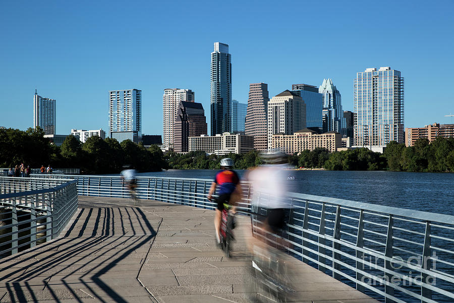 Austin Photograph - The Boardwalk Trail at Lady Bird Lake is Austins new favorite trail for cyclists and bike enthusiast by Dan Herron