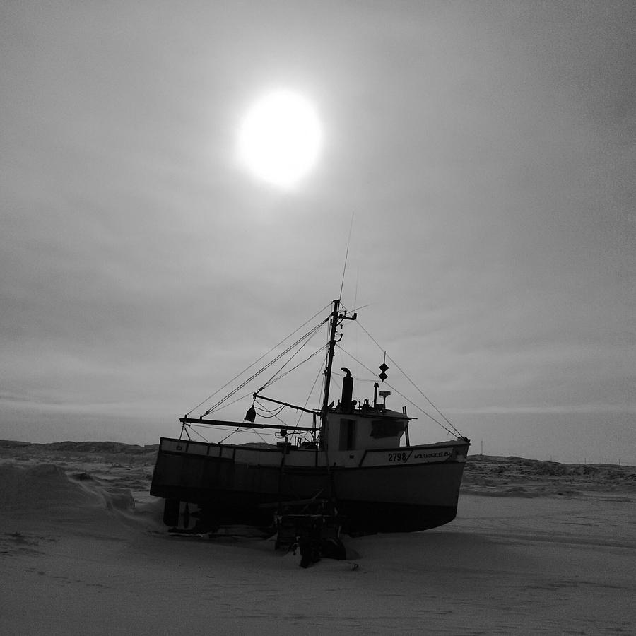 The Boat in Winter - Iqaluit Photograph by Desmond Raymond