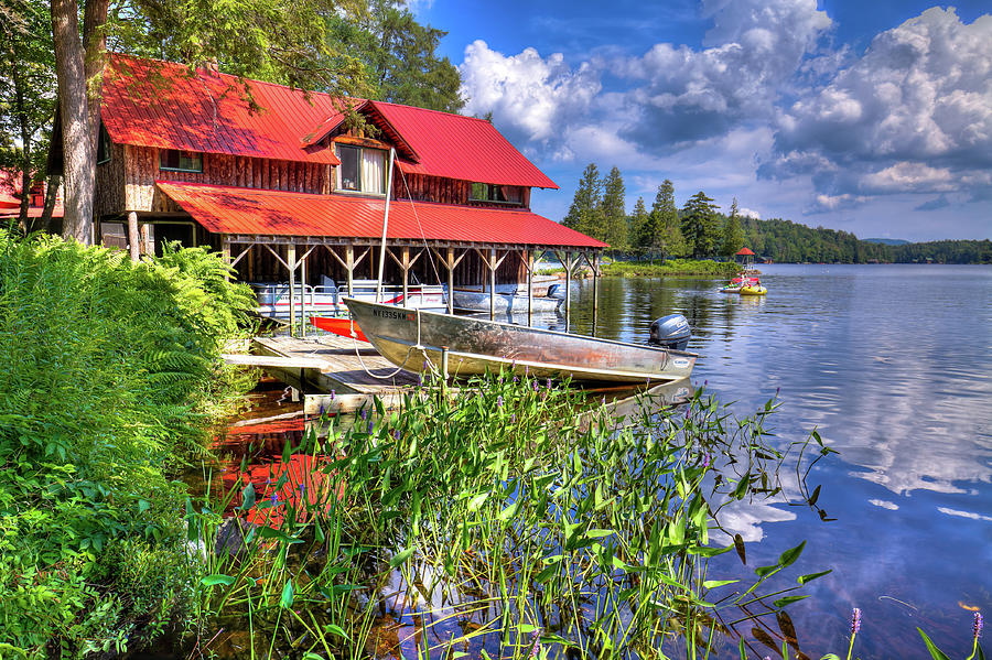 The Boathouse at Covewood Photograph by David Patterson