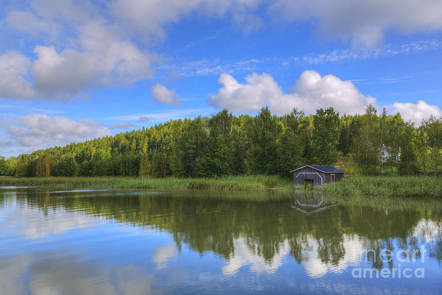 Summer Photograph - The boathouse by Veikko Suikkanen