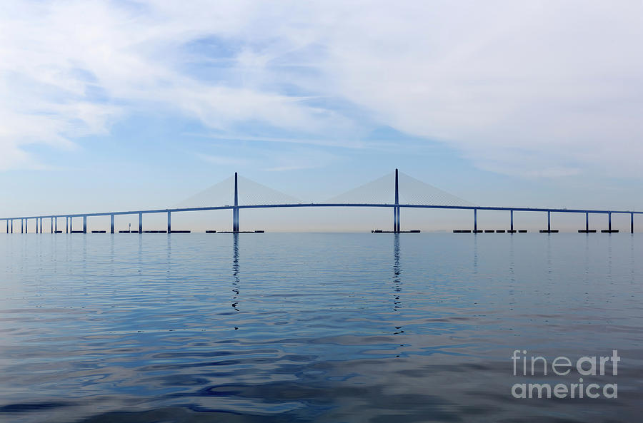 The Bob Graham Sunshine Skyway Bridge Tampa Bay Photograph by Louise Heusinkveld