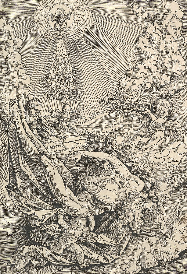 The Body of Christ Carried by Angels towards Heaven Relief by Hans Baldung Grien