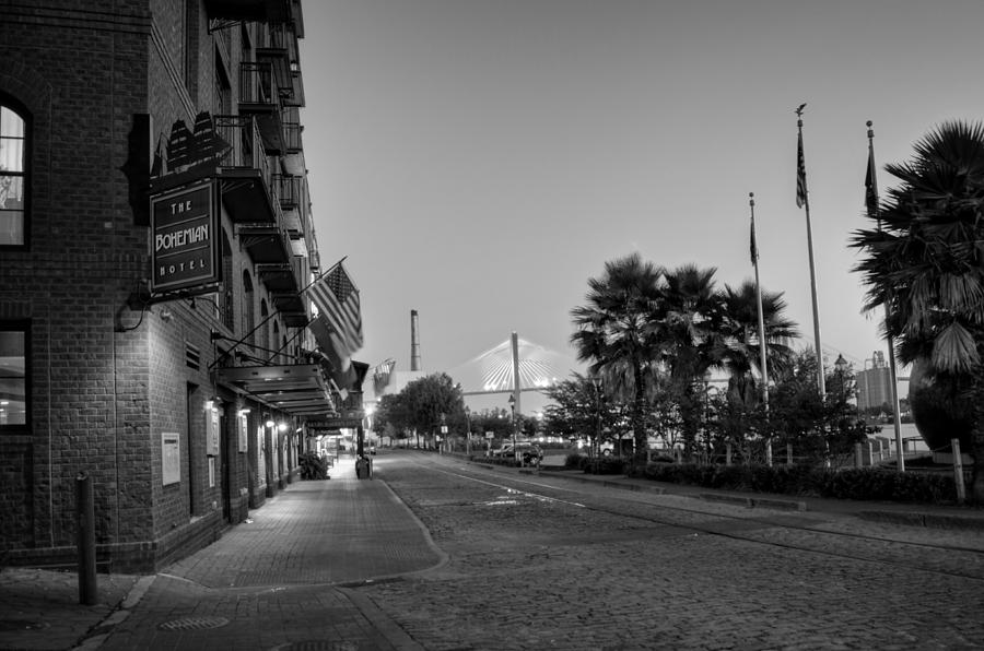 The Bohemian On River Street in Black and White Photograph by Greg and Chrystal Mimbs
