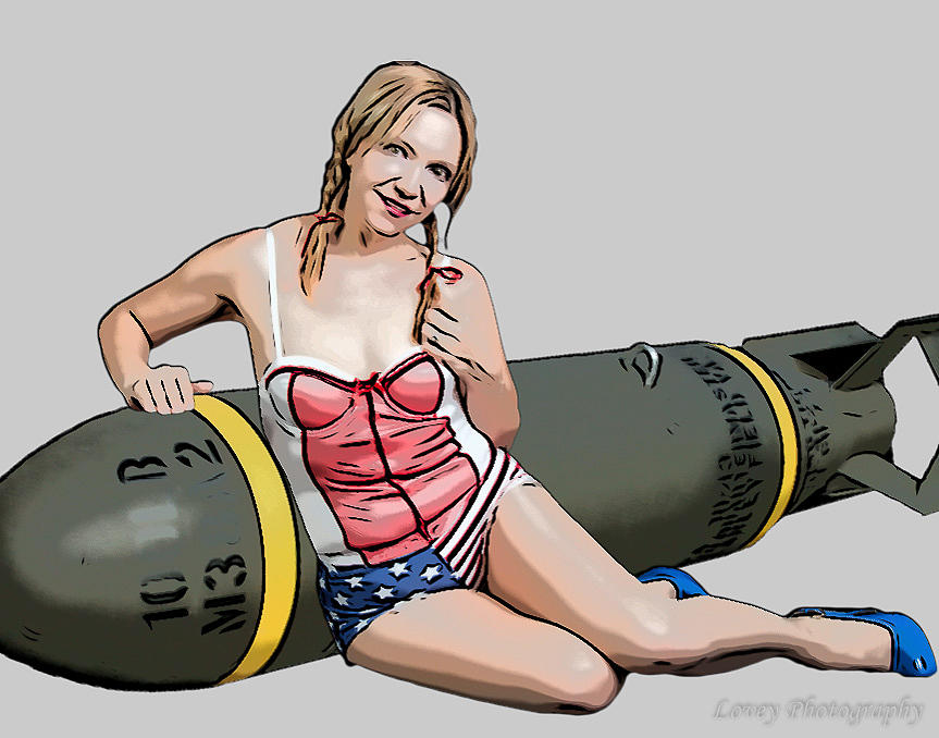 Pin Up Photograph - The Bomb by Lovey Photography