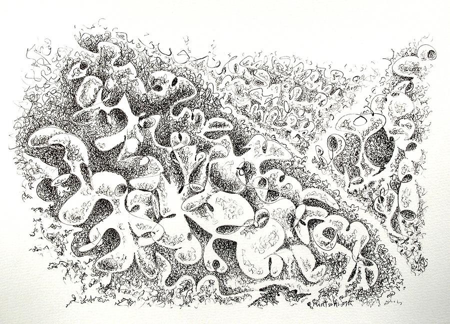 The Boneyard of Unused Shapes Drawing by Dave Martsolf | Fine Art America