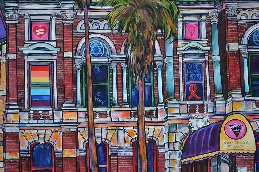 The Bonham Exchange Close Up Painting by Patti Schermerhorn