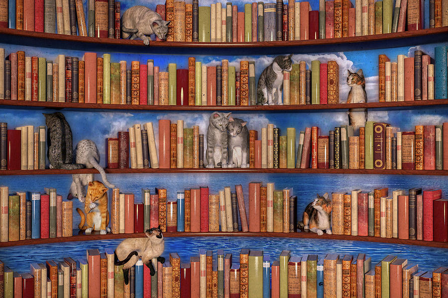 Surrealism Digital Art - The Book Club by Betsy Knapp