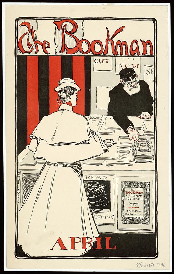 The Bookman-april - Literary Magazine - Vintage Advertising Poster Mixed Media