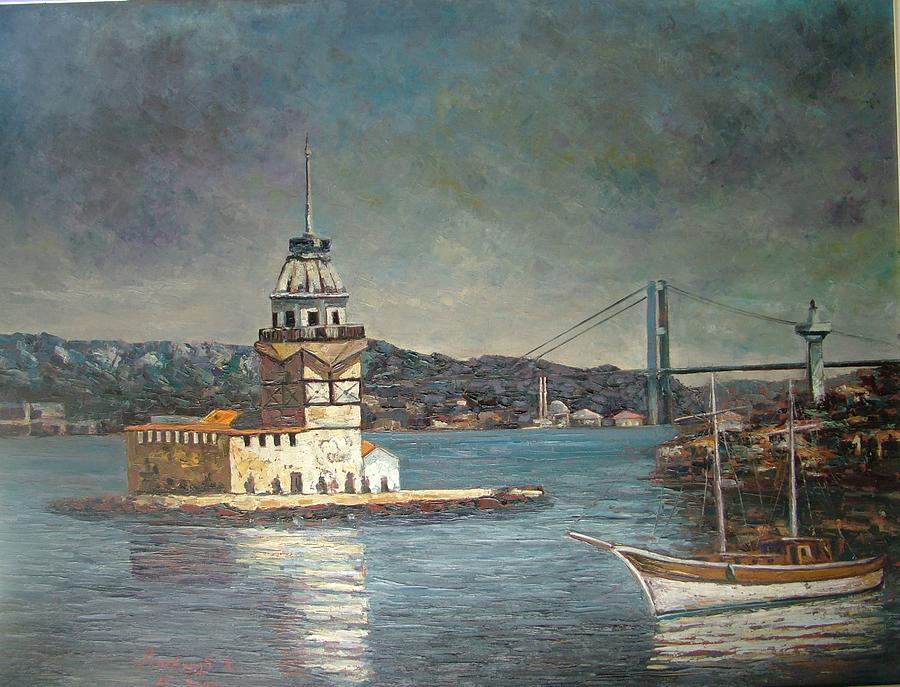 Landscape Painting - The Bosphorus by Charalampos Laskaris