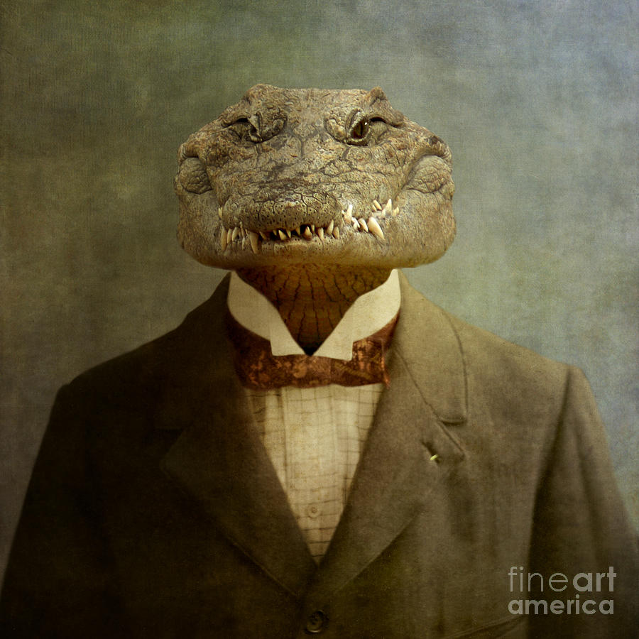 Crocodile Photograph - The Boss by Martine Roch
