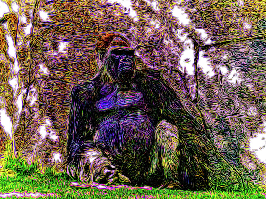 Gorilla Photograph - The Boss Version 5 by Kristalin Davis